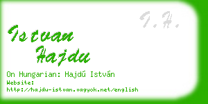 istvan hajdu business card