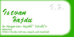 istvan hajdu business card